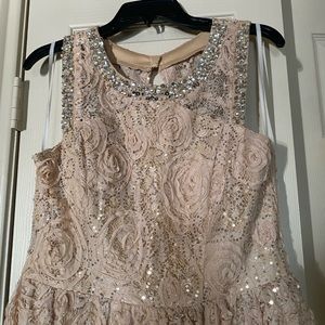 Jodi Kristopher dress. Size 13 with jewels, pearls, and sequins!